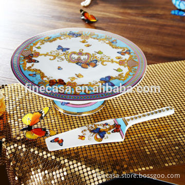 11 Inches Fine New Bone China Luxury Cake Stand with Server of Song of Joy